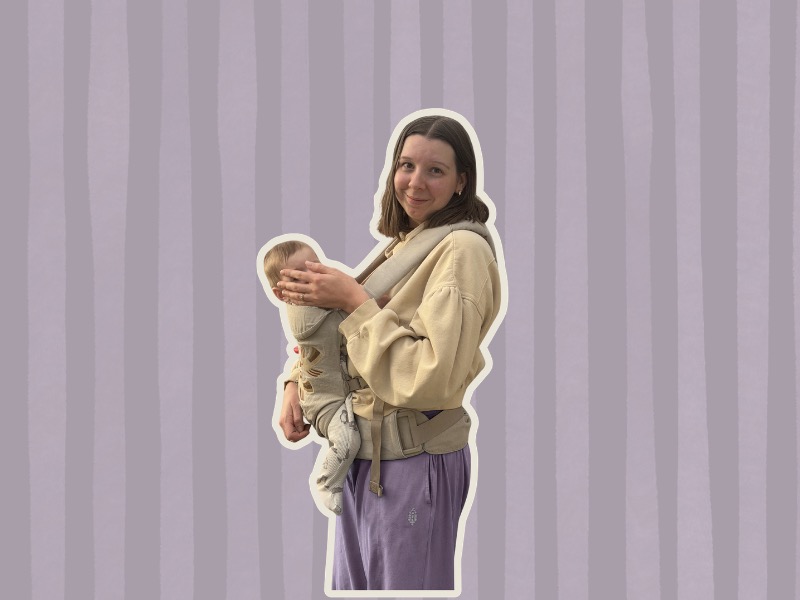 Kristen holding a baby